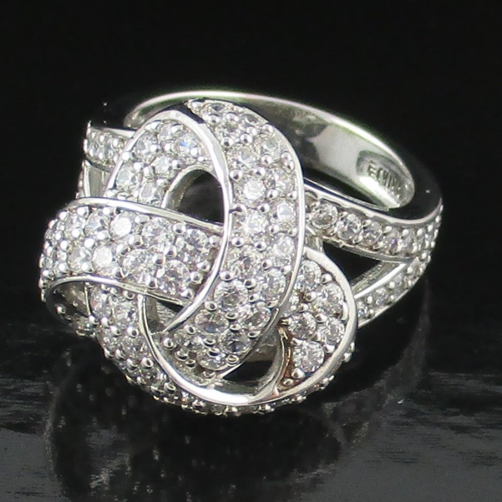 Jean Dousset 1.96ct Absolute Pave' "Knot" Ring